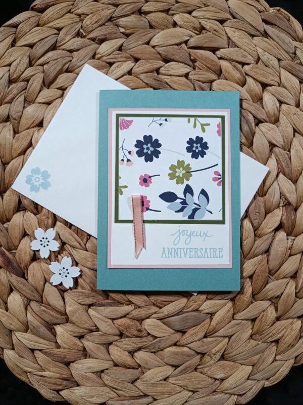 Carte anniv' fleur bleue – Image 2