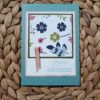 Carte anniv' fleur bleue