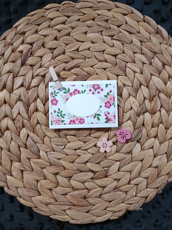 Enveloppe fleurs roses