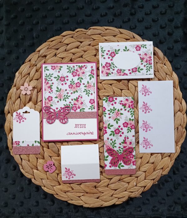 Etiquette fleurs roses – Image 2