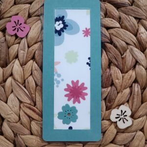 Marque-page fleur bleue