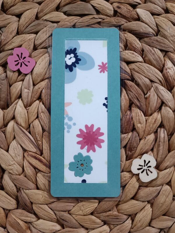 Marque-page fleur bleue