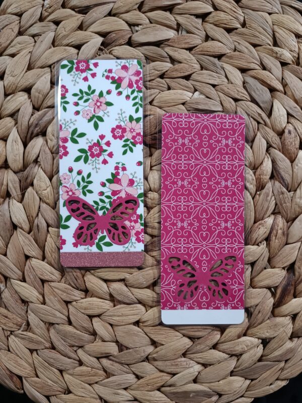 Marque-page fleurs roses – Image 3