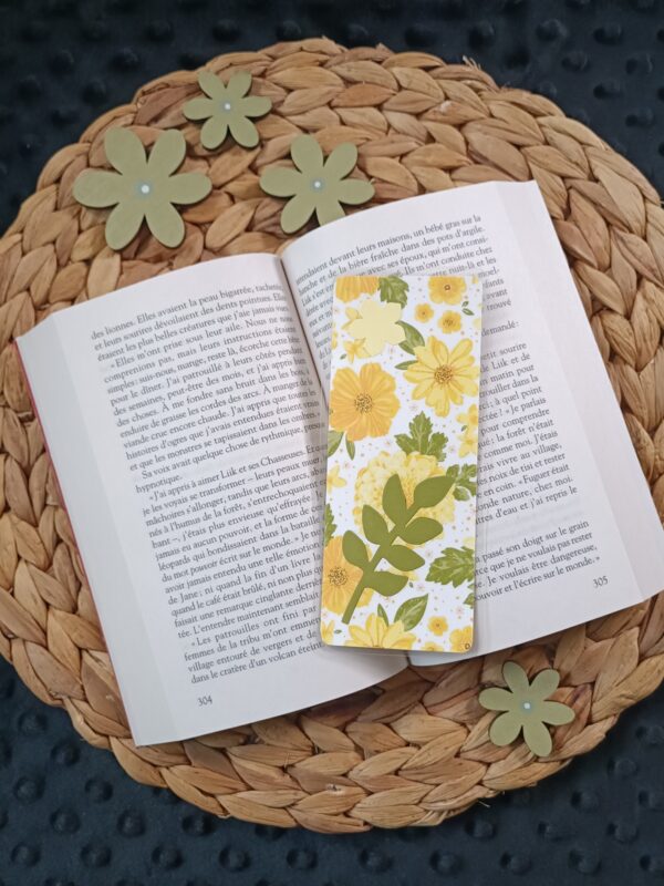 Marque-pages fleurs jaunes 3 – Image 3