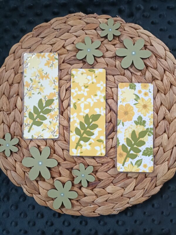 Marque-pages fleurs jaunes 3 – Image 4