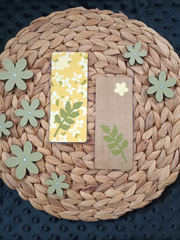 Marque-page fleurs jaunes 2 – Image 2