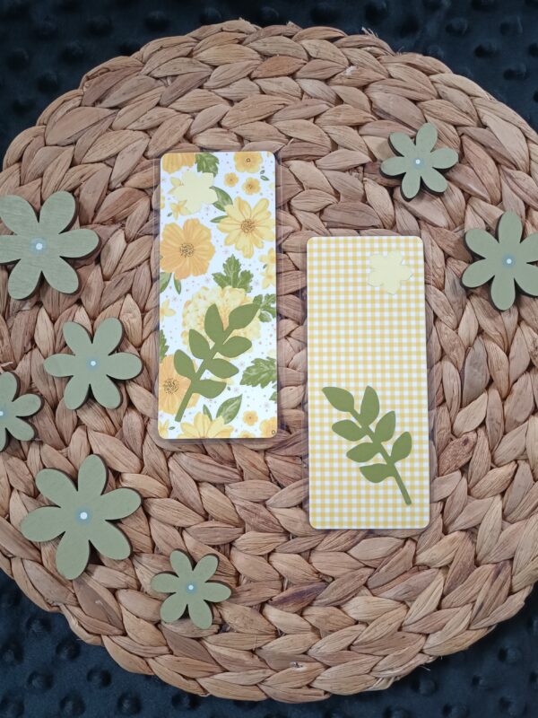 Marque-pages fleurs jaunes 3 – Image 2