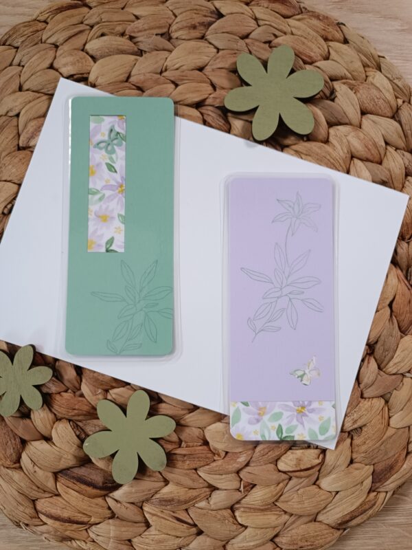 Marque-page lilas et vert – Image 4