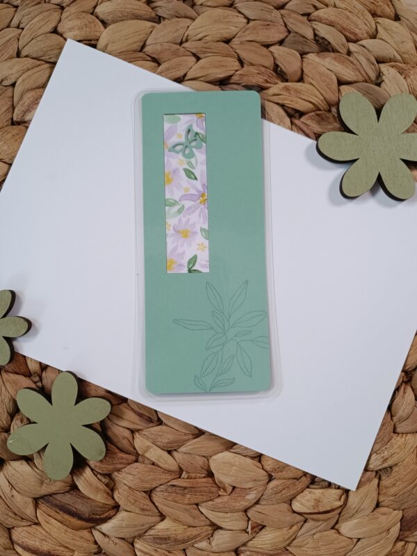 Marque-page lilas et vert