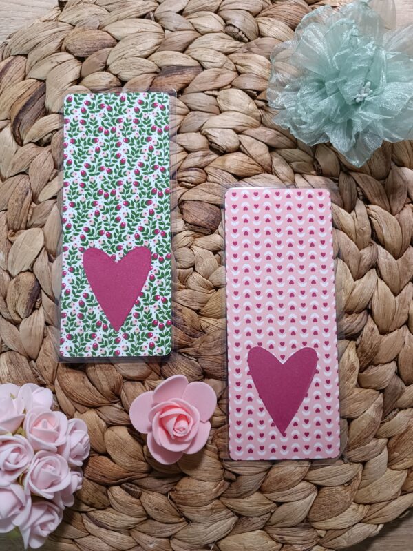 Marque-page coeur rose – Image 3