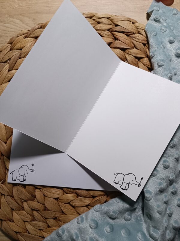 Carte bébéléphant garçon – Image 3