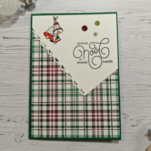 Carte de vœux tartan et cloches