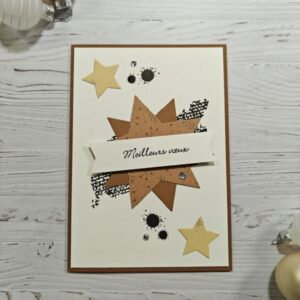 Carte de vœux étoiles et taches