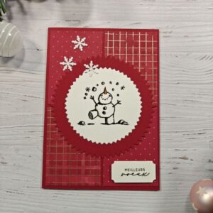 Carte de voeux bonhomme rouge