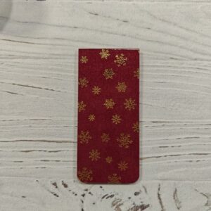 Marque-page aimanté flocons dorés