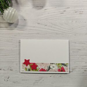 Enveloppe poinsettia rose