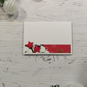 Enveloppe poinsettia rouge