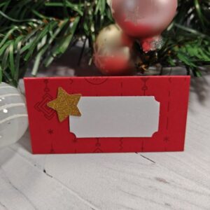 Marque-places Noël rouge