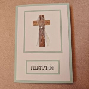 Carte cérémonie bleu