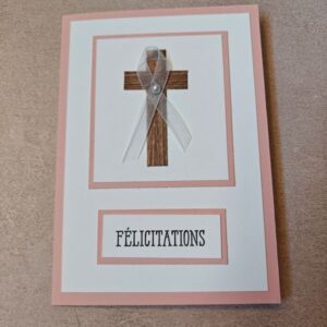 Carte cérémonie rose