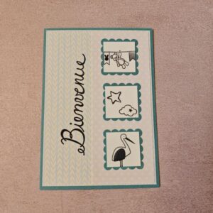 Carte Bienvenue bleu