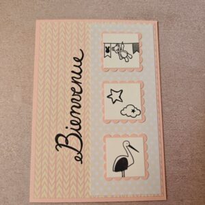 Carte Bienvenue rose