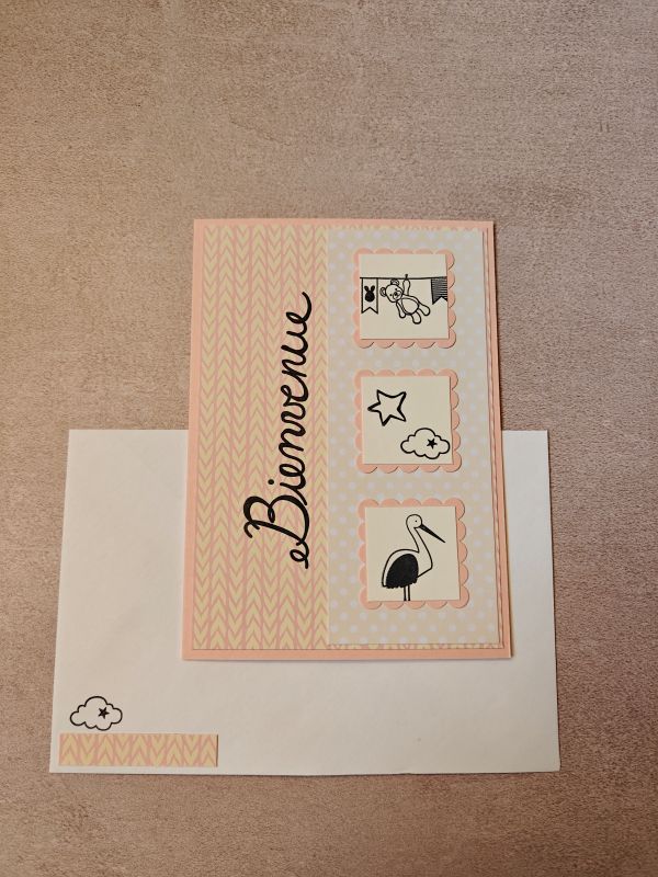 Carte Bienvenue rose – Image 2