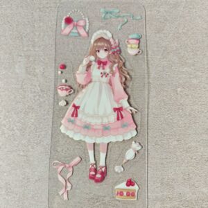 Marque-page rose et tasse