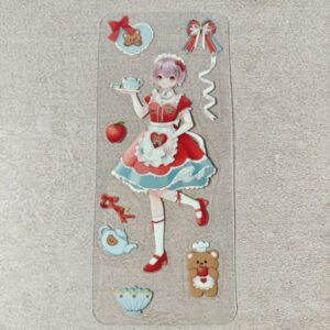 Marque-page rouge et ourson