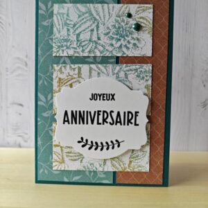 Carte anniversaire Sauge et terre