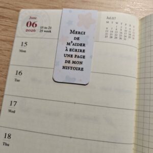 Marque-page aimanté Une page de mon histoire