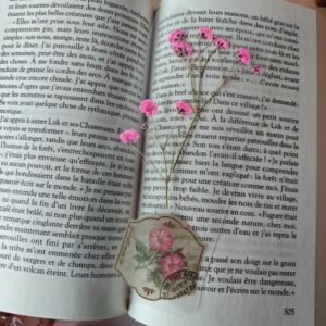 Marque-page Gypsophile rose